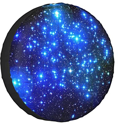 Blue Shining Stars Print Borsa per Pneumatici Stampato Universal Custodia Ruota di Scorta, per Rimorchio, Camion, SUV, 15in