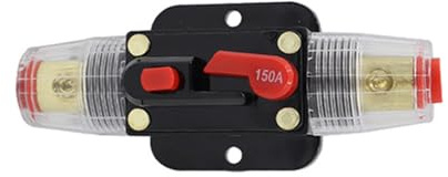 Automatiksicherungshalter 12V-24V DC, DC-Zurücksetzen-Sicherungshalter | KFZ Sicherungshalter 150A, KFZ Manuellen Reset Schalter Auto Schutzschalter, für Auto-Marine-Boot-Audiosystem-Schutz