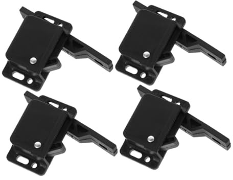 COLLBATH Set da 4 Serrature a Montaggio Laterale Chiusura a Trazione per Porte e Cassetti Camper Compatibili Armadietti e Mobili di Auto e Barche Design Compatto per Risparmio Spazio in