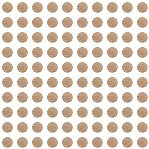 cyclingcolors 100x Pegatinas Tapa Tornillos 14 mm capuchón Cubierta embellecedores Adhesiva Tapones tapón Tapas plastico Cabeza, Roble Dorado