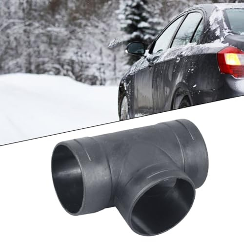 MoSundi Connecteur de sortie en T de 80 mm pour conduit d'air chaud – Tuyau d'aération en plastique noir pour chauffage Webasto, flux d'air efficace pour une installation polyvalente