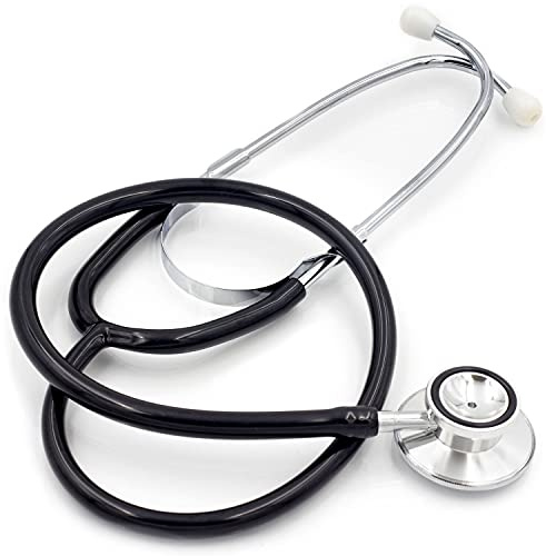 Spectrum Dual Head Stethoscope, Deluxe Four-Color Box, Black, 22 Inch Y-tubing by Spectrum