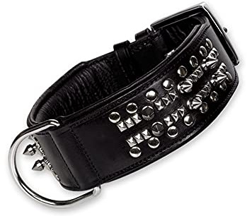 Nobby Leder Halsband Delgado, schwarz 70 cm (60-68 cm), 50 mm, 1 Stück