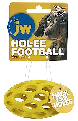 JW Pets JW43117 Hol-ee fotboll XS/Mini, blandade färger | Mångsidig behandlingsboll, mjuk och stretchig, bra för hämtning och träning, blandade färger