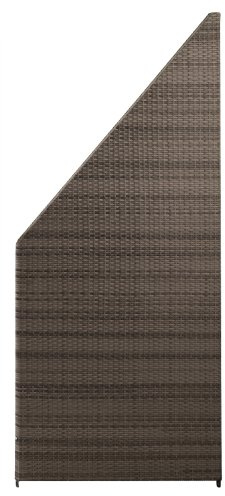 GARTENFREUDE Garten Zaun Sichtschutz Zäune Polyrattan 80 x 4 x 180 / 90 cm