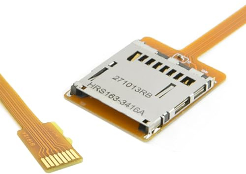 JSER Kit de carte mémoire Micro SD TF mâle vers SD femelle, extension de câble plat FPC 10 cm