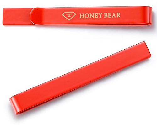 HONEY BEAR 5.4cm Herren Glänzend-Silber Krawattennadel Krawattenklammer Tie Clip 2.12inch