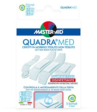 Master Aid Quadra Med Strip 40 Pezzi, 5 Formati - 1 Prodotto