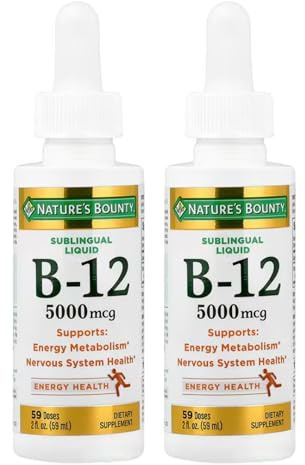 Nature's Bounty, Super Strength B-12, 5000mcg, 2 Oz (Pack of 2)