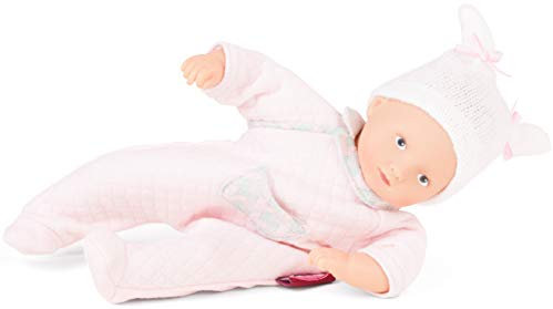 Götz 1787026 Mini-Muffin Waffles Puppe - 22 cm große Babypuppe, gemalte Blaue Augen, ohne Haare - Weichkörperpuppe in 3-teiligen Set - ab 18 Monaten