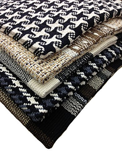 GMMH Fleckerlteppich Baumwolle Handweb Teppich Flickenteppich 70 X 70 cm (1)