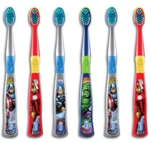 Oral-B Kids Spider Man Toothbrush for Little Children Ages 3+ Years Old, Extra Soft, Pack of 6