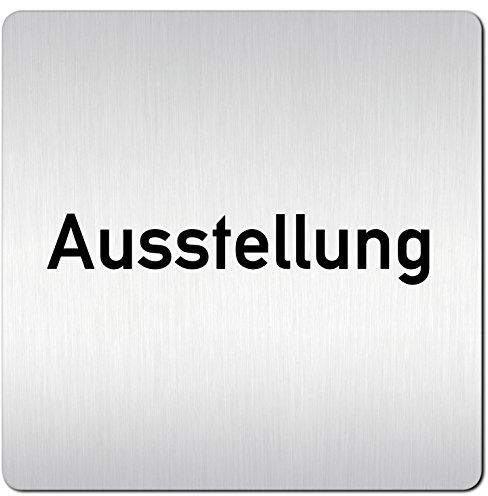 Türschilder24 XXL Schild - Türschild (B) • 125 x 125 mm • Ausstellung • 1,5 mm Aluminium Vollmaterial • 100% Made in Germany (Ausstellung)
