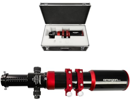 Omegon Apochromatischer Refraktor Pro AP 85/560 ED Triplet OTA | FPL-53 Triplet-Optik | Ultrahoher Kontrast | Ideal für Astrofotografie | 2 Hybrid Crayfordauszug | Inklusive Aluminium-Transportkoffer