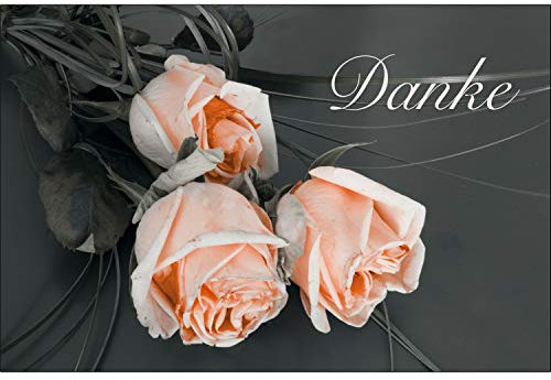 20 Exclusive Premium Danksagungskarten Trauerkarten Klappkarten mit 20 Umschlägen im Set - Danke nach Trauer, Beerdigung, Sterbefall, Friedhof, Begräbnis Dankeskarten Danksagung