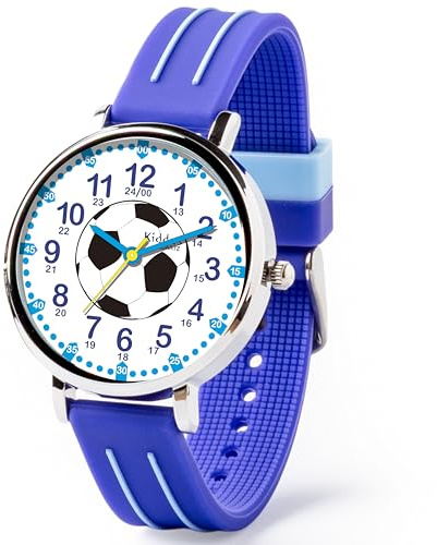 Kiddus Orologio Educativo per Bambini, Orologio da polso Analogico per Bambino 5-10 Anni, 3ATM e 5ATM, Primo con Ore e Minuti, Regalo Bimbo Aprendimento