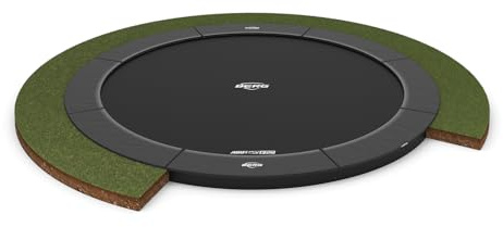 BERG InGround Trampolin Champion Sports | Bodentrampolin für Garten | AirFlow Pro Sprungfläche | viele TwinSpring Federn | Mit Sicherheitsnetz
