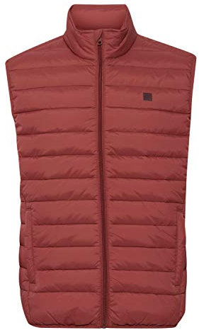 ! Solid SDSörenson herrväst, quiltad väst, utomhusväst med ståkrage, Brick Red (191543), XL