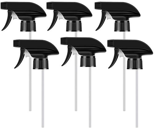 6 Pieces Trigger Spray Head Bottle Plastic Spray Heads for Glass or Plastic Bottles