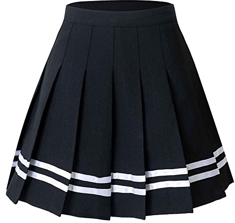 Hoerev Frauen Mädchen Flared Casual Mini Schule Tennis Skater Casual Tanz Rock mit Shorts