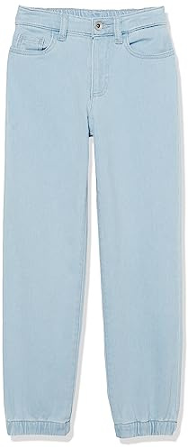 Amazon Essentials Pantalon de Jogging à Enfiler façon Jean Garçon, Bleu Clair, 6-7 Ans