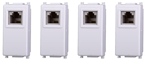 Presa Telefonica RJ11, Compatibile Con Vimar Plana (4 Pezzi)