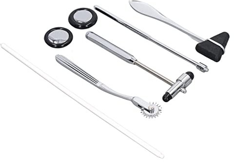 Strumento medico, set di martelli neurologici 5 pezzi Impugnatura ergonomica argento multifunzionale per la misurazione della superficie corporea per il medico