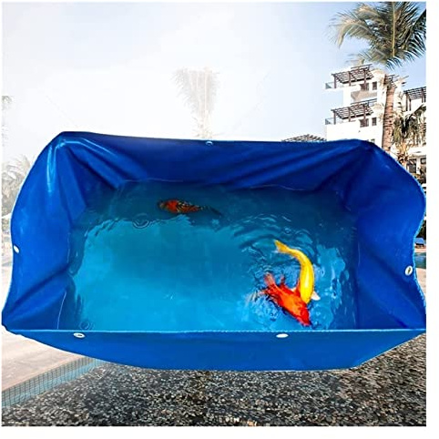 Étang à Poissons en Toile Hors Sol, réservoir de Stockage d'eau Portable Pliable, réservoir d'étang à Poissons, Piscine d'aquaculture, Bassin à Poissons pour l'élevage de carpes KO
