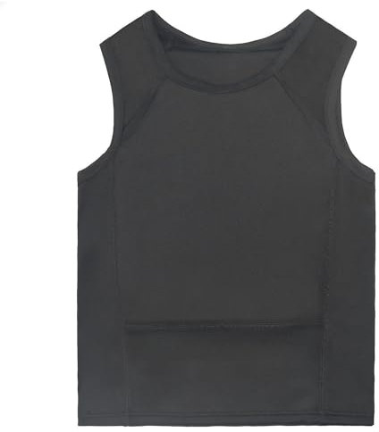 Taktische Schusssichere Weste, Stichschutzweste Verdeckte Kugelsichere Weste IIIA-Level Militärische Anti-Bullet-T-Shirt Bulletproof militär Weste Für Outdoor A,XL