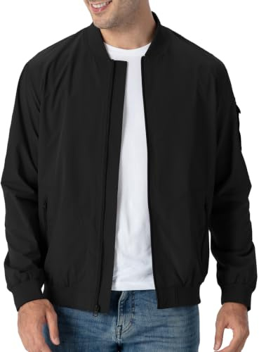 Rdruko Bomberjacke Herren Übergangsjacke Blouson Jacke Herbst | Leichte Blousonjacke Dünne Windbreaker Outdoor Jacken Männer Fliegerjacke Sommerjacke Outdoorjacke Sportjacke