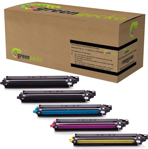 5er Set XL Toner Multipack ersetzt Brother TN-248XL für DCP-L 3515 3520 3527 3555 3560 HL-L 3215 3220 3240 8230 8240 MFC-L 3740 3760 8300 8340 8390 Patronen mit Chip, 2xschwarz, je 1xcyan magenta gelb