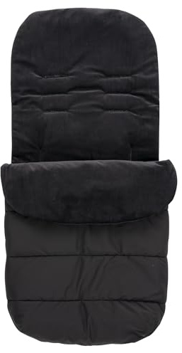 Lorelli Saco de bebé para cochecito de bebé, saco de invierno 95 x 48 cm, saco térmico para cochecito, saco universal de invierno, saco para cochecito (negro)
