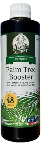 Farmer's Secret Palm Tree Booster Fertilizer - Super Concentrated 4-15-12 Formula - Formulated for All Types of Palm Trees at All Life Stages - Outdoor and Indoor/Container Trees (8oz)