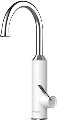 Instant Tankless Electric Water Heater Faucet 360° Rotating Kitchen Mixer Tap Stainless Fast Heating Sink Tap White