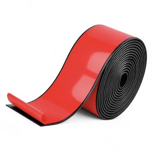 Bandes de Caoutchouc Adhésives, (50mm x 3mm x 3m) Tapis en Néoprène, Bandes de Caoutchou Solides, Ruban D'étanchéité en caoutchouc, Pour l'étanchéité des Joints, Noir