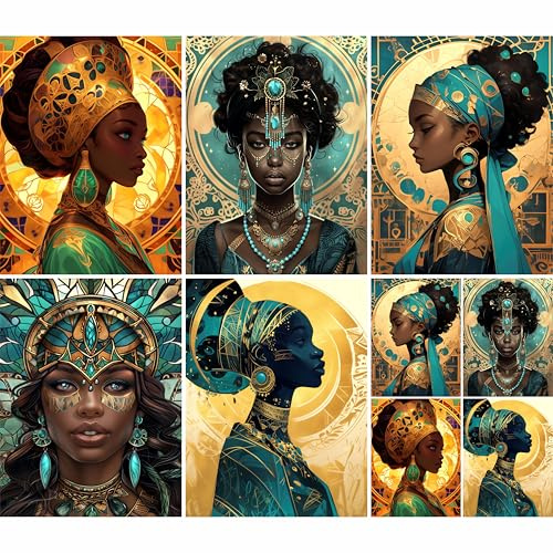 Afrikanische Mädchen Reispapier, 20 x 26,5 cm (6 Blatt) – Decoupage-Papier, 6 Designs für Collagen, gemischte Medien, Kartenherstellung und Basteln, Decoupage von CRAFT KREATIVELY