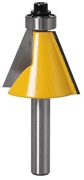 1/3pc 8MM vástago chaflán Router Bit 15 22,5 30 grados fresa for máquina de madera(15Degree)