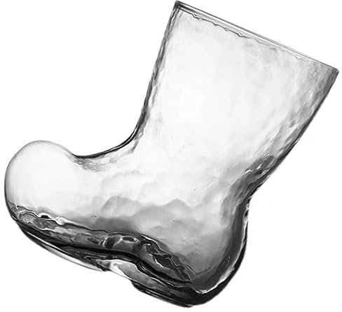 GRIRIW Boot Glasbecher Trinkbecher Aus Transparentem Glas Für Wein Cocktails Und Partys Haltbarer Wasserbecher Für Zuhause Und Büro Leicht Zu Halten Becher Mit Stiefelform