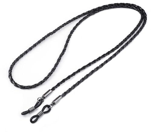 Vroxdrez Brillenband Herren – Flexibles Brillenband mit Brillen Kette & Sonnenbrille Kette – Nickelfrei & Hautfreundlich – Für Outdoor & Freizeit – Ultraleicht, Rutschfest, Robust (2 Wurzeln)