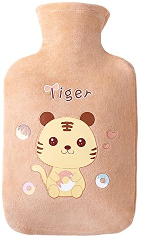 perfk Sacchetto della bottiglia dell'acqua calda della peluche del fumetto, scaldaletto morbido del PVC del regalo di riempimento dell'acqua della,