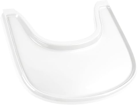 Hochstuhl-Tablett kompatibel mit Stokke Tripp Trapp Stuhl | Glatte Oberfläche und Starker Saugkraft, Einfach zu montieren, Hochstuhlzubehör für Kleinkinder 6–36 Monate - Weiß