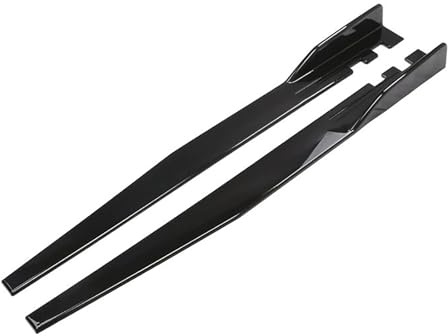 Minigonne Laterali per Auto per Fiat Bravo II (198) 2007 2008 2009 2010 2011 2012 2013 2014, Alettoni Laterali per Auto Rocker Splitter, Accessori Auto,Black