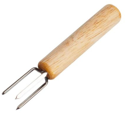 GARIOUANS 3 Stück Maiskolbenhalter aus Edelstahl mit Ergonomischem Holzgriff Langlebige Grillgabeln zum Sicheren Greifen von Heißen Maiskolben bei BBQ Outdoor und Party Praktische Corn