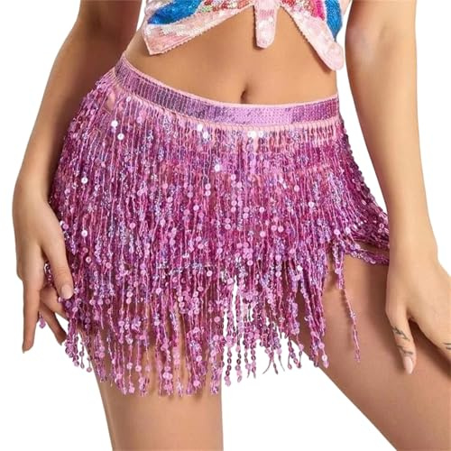 Cinturón de 3 capas de lentejuelas de color sólido para mujer, cadena de cintura para práctica de danza del vientre, bufanda de cadera