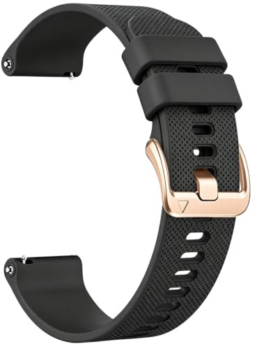 Aurrain 20mm mjukt silikon klockarmband för Galaxy Watch 7/FE/6Classic/4Classic/5/5Pro/Active2/Active40mm/Vivoactive 6/5/3/HR/3Music/AmazfitGTS/2Mini/GTS3/4Mini,Silikon sportarmband för klocka.