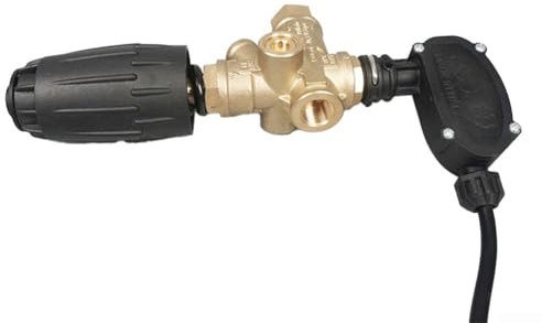 Vanne de déchargement de nettoyage haute pression avec interrupteur de pression intégré pour VRT3-310PS6 & VRT3310PS6 - Construction Métallique, 21 x 11 x 6 cm, Ye