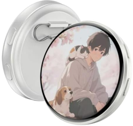 Pin Digital Electrónico - Pantalla Táctil IPS Vestible,Digital LED con Función de Foto y Video - para Coleccionistas, Adolescentes, Fans del Anime, Cosplay, y Eventos