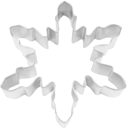R&M Snowflake Wide 5 Cookie Cutter in Durable, Economical, Tinplated Steel
