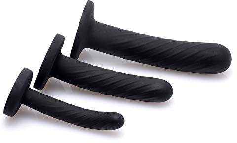 Strap U Trinity Strap-On Silicone 3-Piece Dildo Set | Versatile Sizes for Custom Fit & Pleasure | Compatible with Most Harnesses | Premium Body-Safe Silicone | Flexible & Easy to Clean