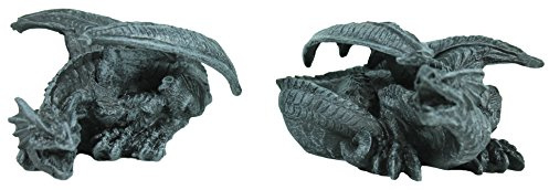 colourliving Dekofigur 2 Stück Drachenfigur Drachenpaar Drachen Set Mystic Gothic Fantasy Figur